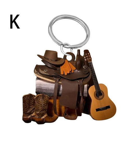 Wholesale Saddle Car Key Pendant Acrylic Keychain